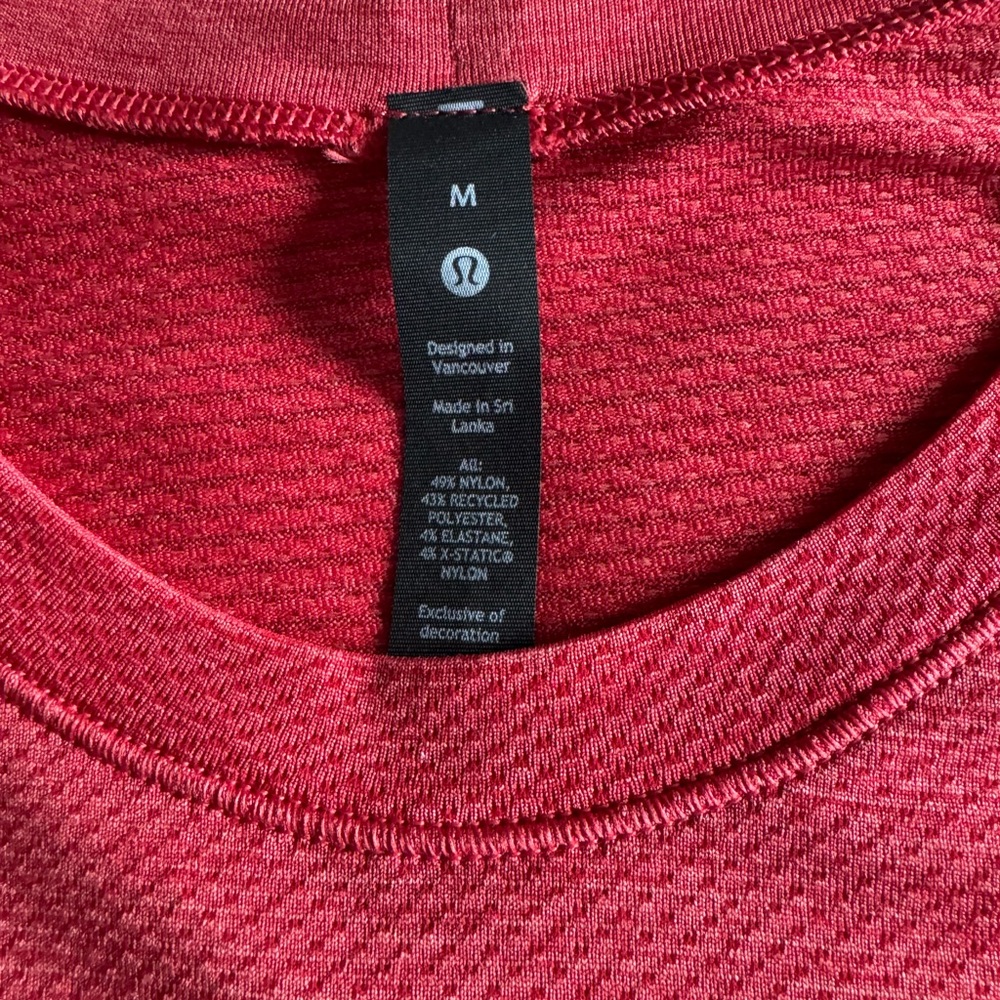 Lululemon Red long sleeve tee